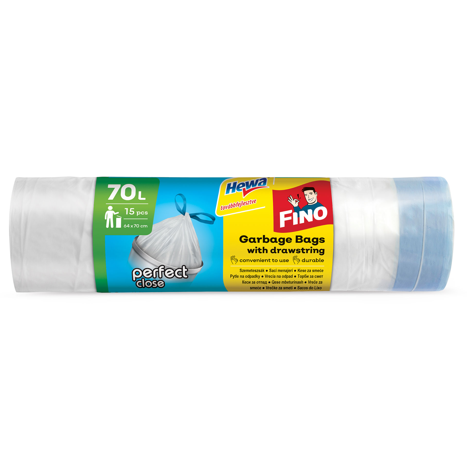 Garbage bags drawtape 70L 15/1